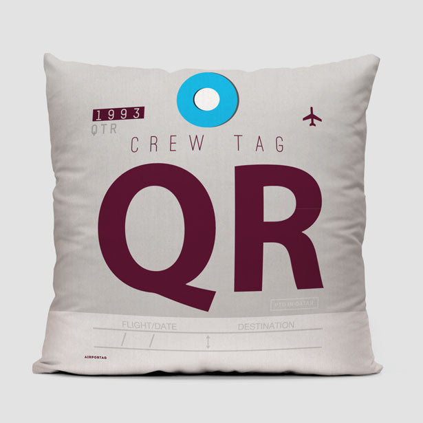 QR Male Cabin Crew Uniform - Throw Pillow