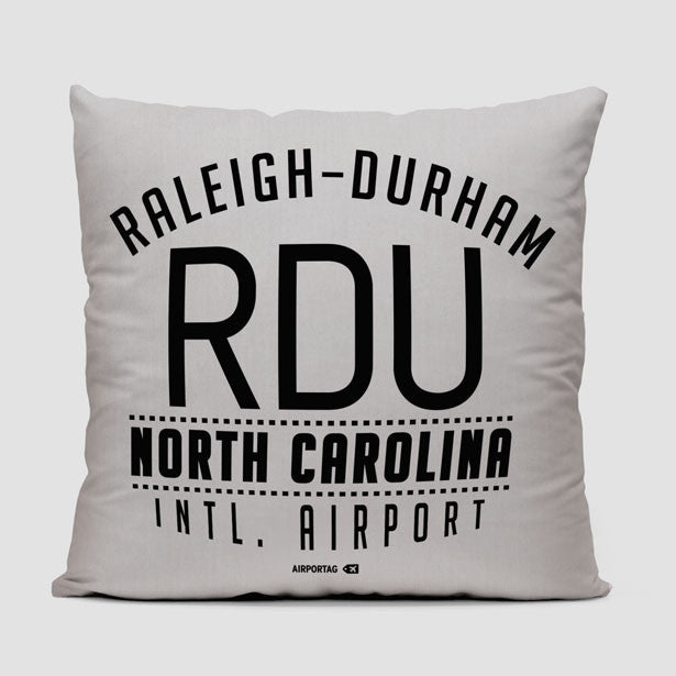 RDU Letters - Throw Pillow - Airportag