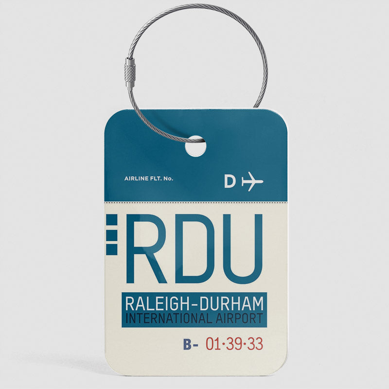 Airport Code Luggage Tag IATA code RDU baggage tag