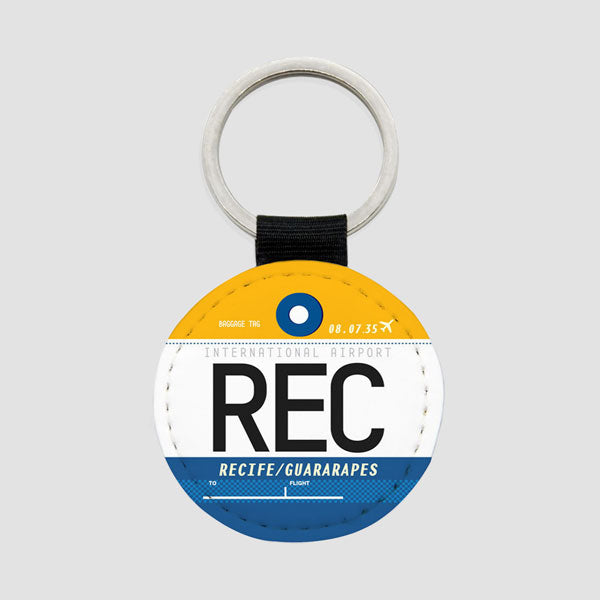 REC - Round Keychain
