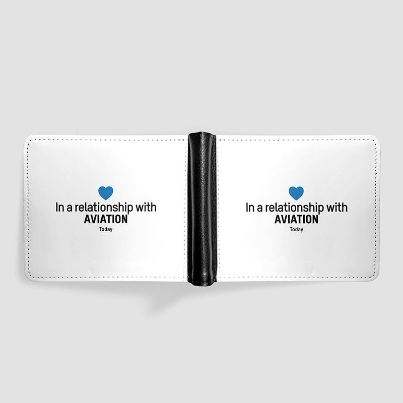In a relationship with aviation - Men's Wallet