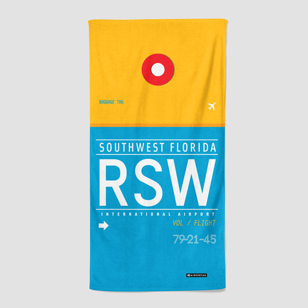 RSW - Beach Towel - Airportag