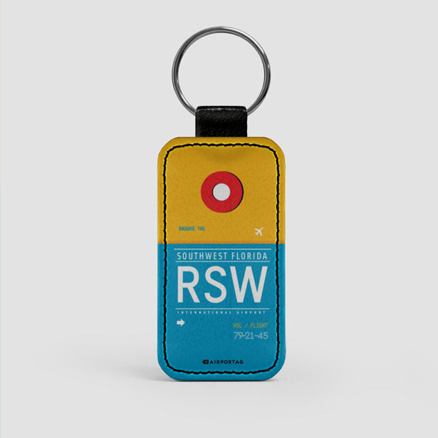 RSW - Leather Keychain - Airportag