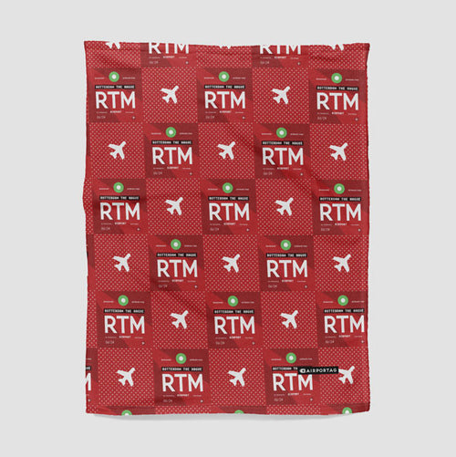 Throw Blanket - RTM airport code pattern