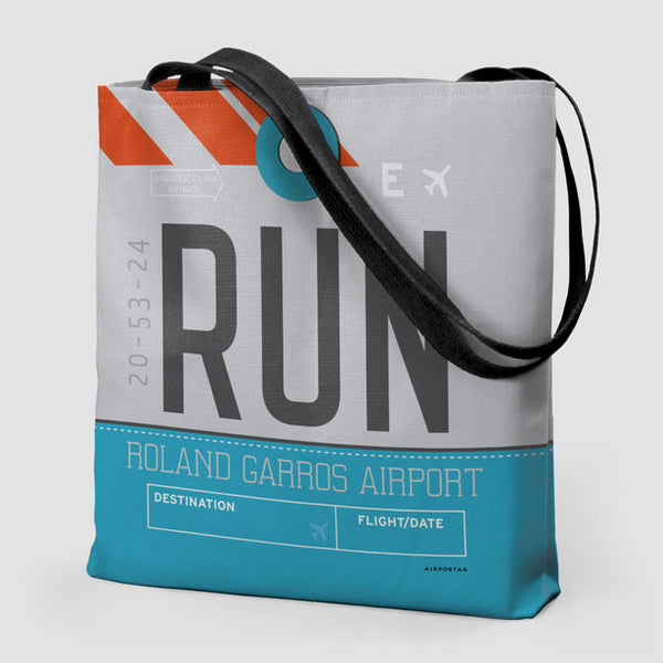 Tote Bag RUN Roland Garros Airport Réunion, France IATA