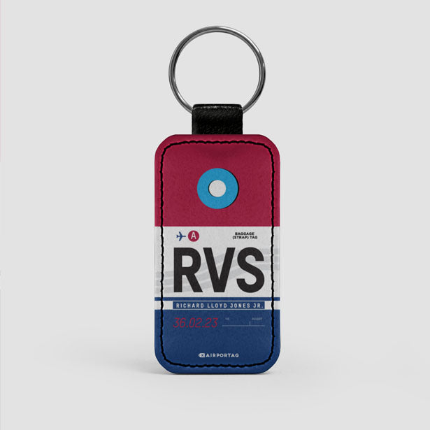 RVS - Leather Keychain - Airportag