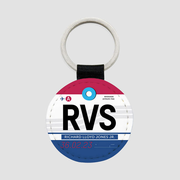 RVS - Porte-clés rond
