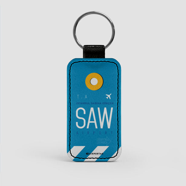 SAW - Leather Keychain - Airportag