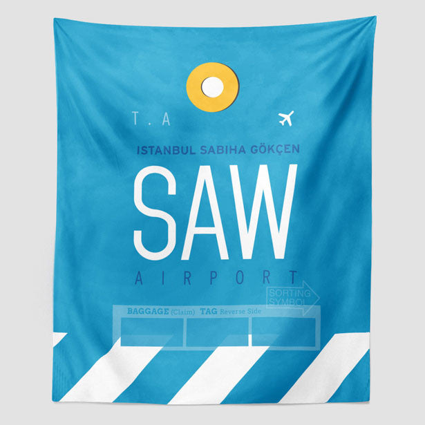 SAW - Wall Tapestry - Airportag