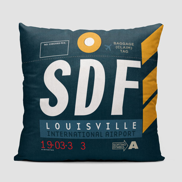 SDF - Throw Pillow - Airportag