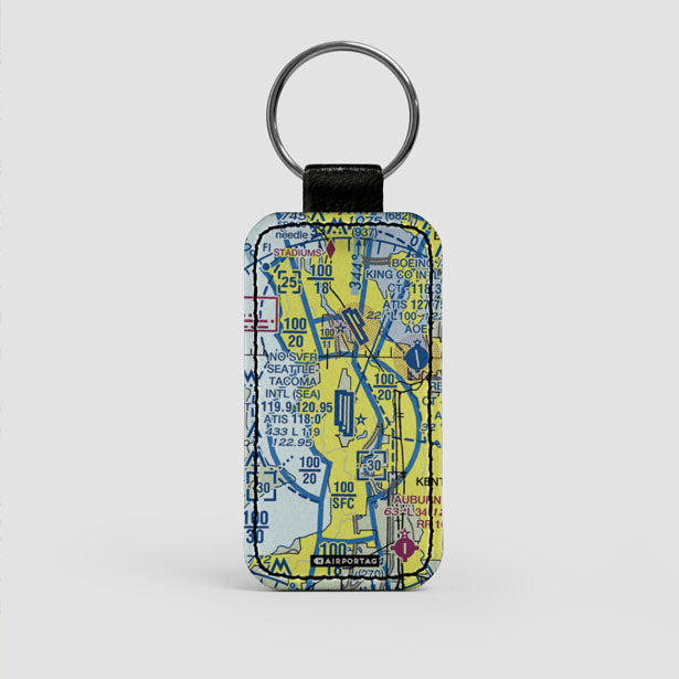 SEA Sectional - Leather Keychain - Airportag