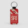 SFO - San Francisco Airport - California - Leather Keychain
