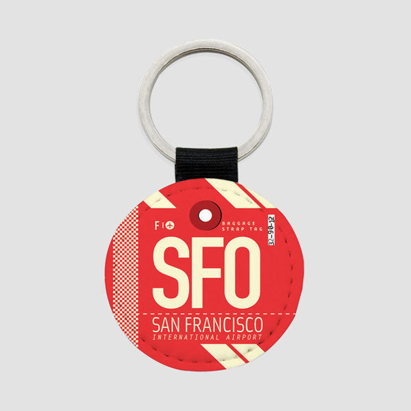 SFO - Round Keychain