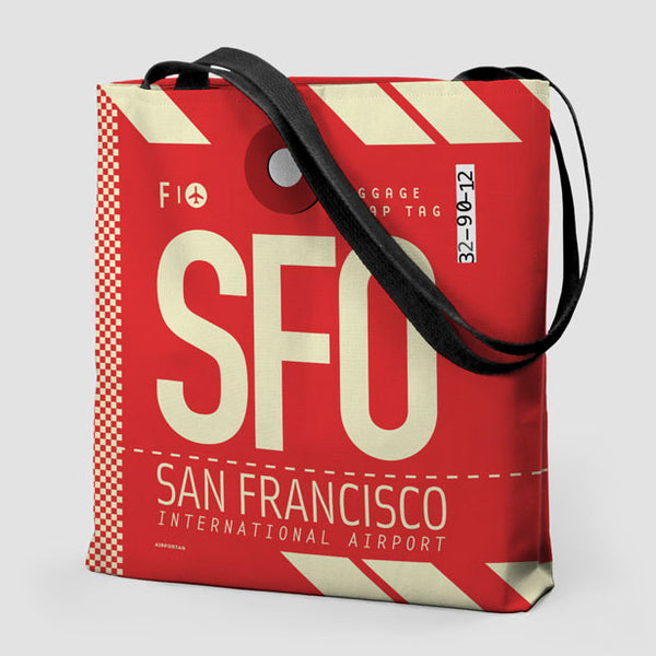 SFO - San Francisco Airport - California - Leather Keychain