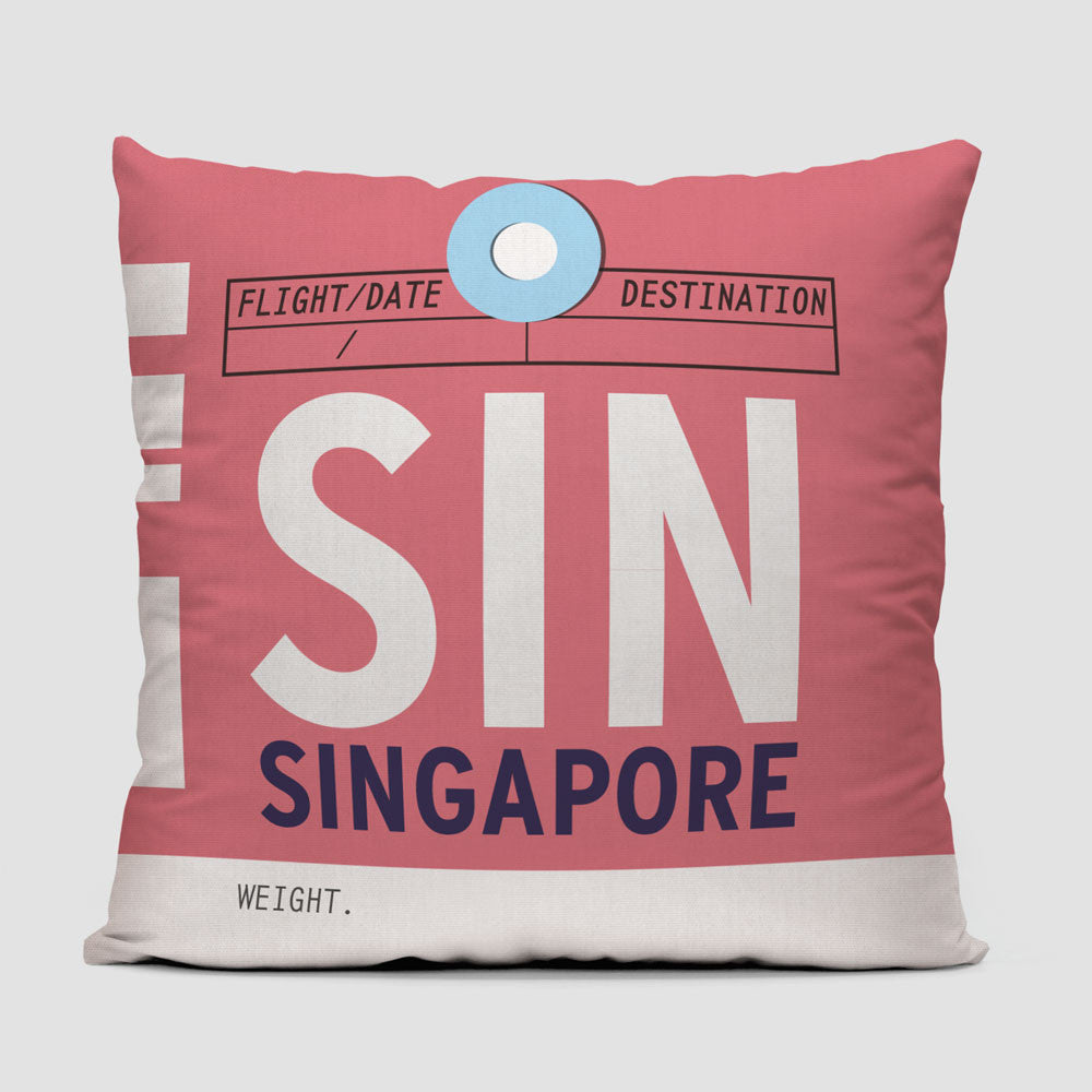 SIN - Throw Pillow - Airportag