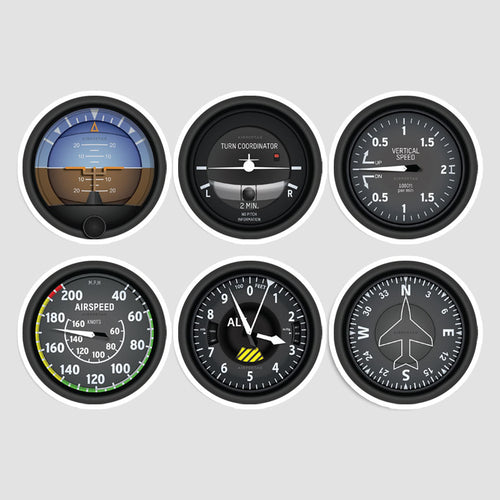 Airplane Instrument - Sticker Set