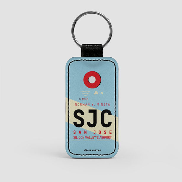 SJC - Leather Keychain - Airportag