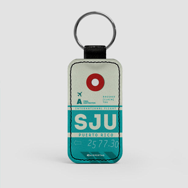 SJU - Leather Keychain - Airportag