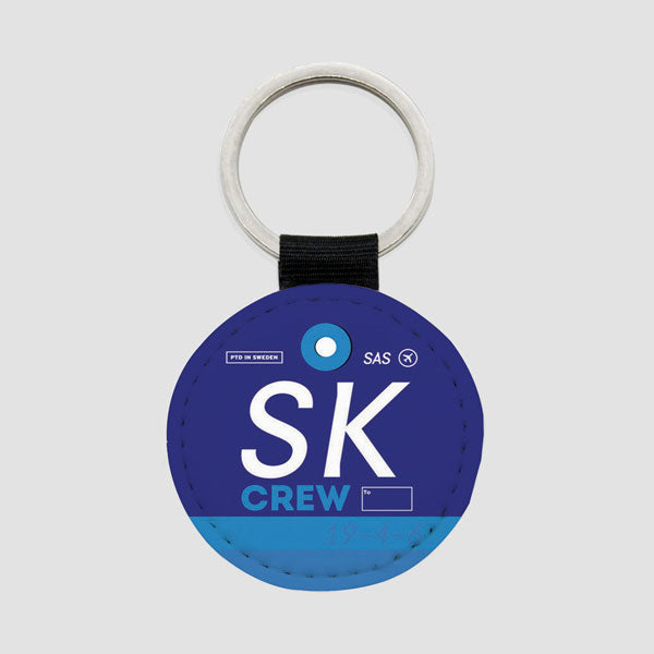 SK - Round Keychain