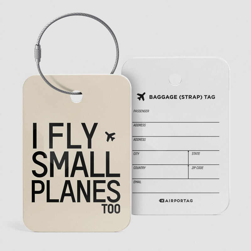 Je vole de petits avions - Étiquette de bagage