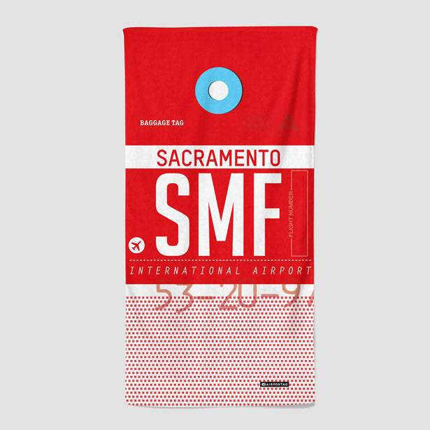 SMF - Beach Towel - Airportag