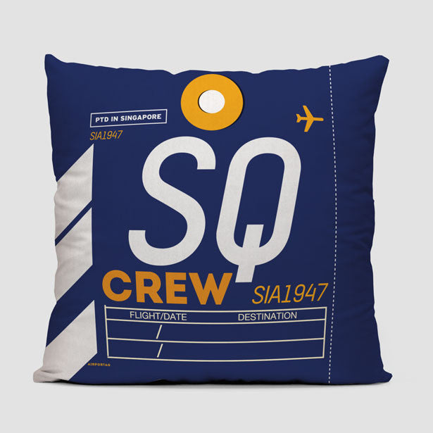 SQ - Throw Pillow - Airportag