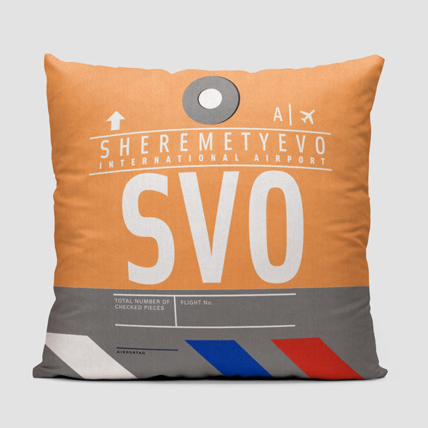 SVO - Throw Pillow - Airportag