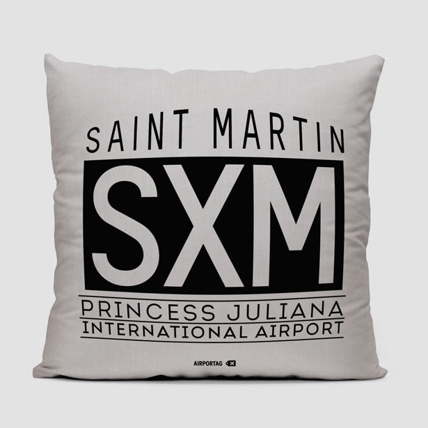 SXM Letters - Throw Pillow - Airportag