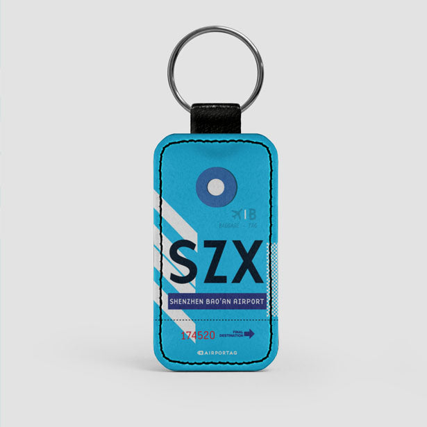 SZX - Leather Keychain - Airportag