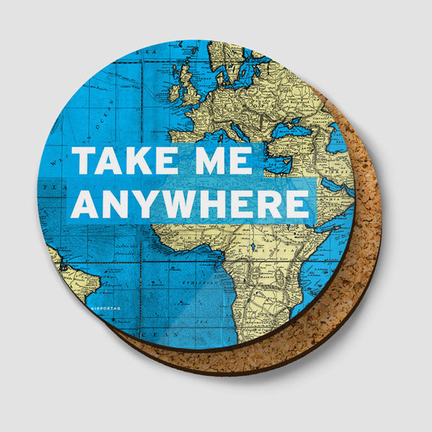 Take Me - World Map - Round Coaster - Airportag