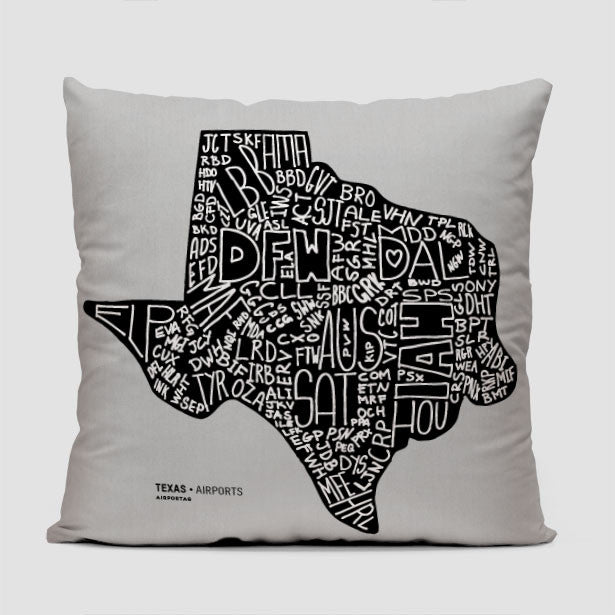 Texas - Throw Pillow - Airportag