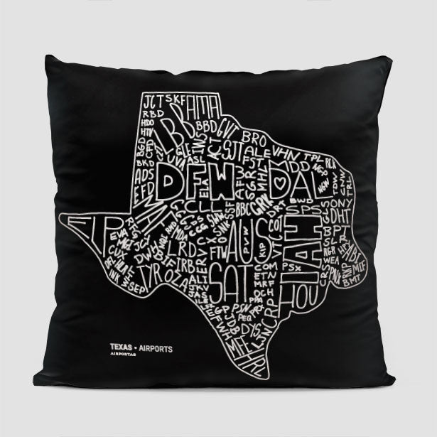 Texas - Throw Pillow - Airportag
