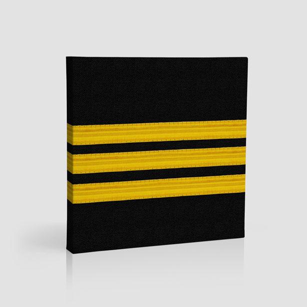 Black Pilot Stripes - Canvas - Airportag