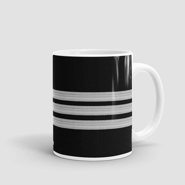 Black Pilot Stripes - Mug - Airportag