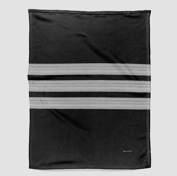 Black Pilot Stripes - Blanket - Airportag