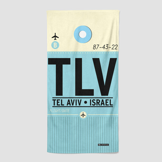 TLV - Beach Towel - Airportag