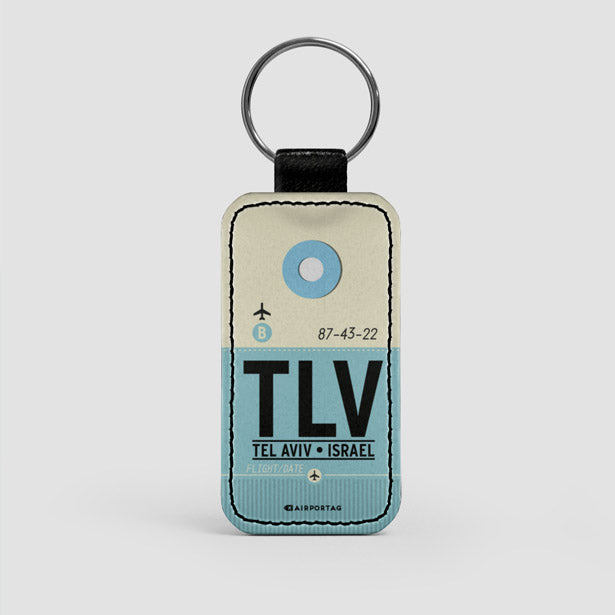 TLV - Leather Keychain - Airportag