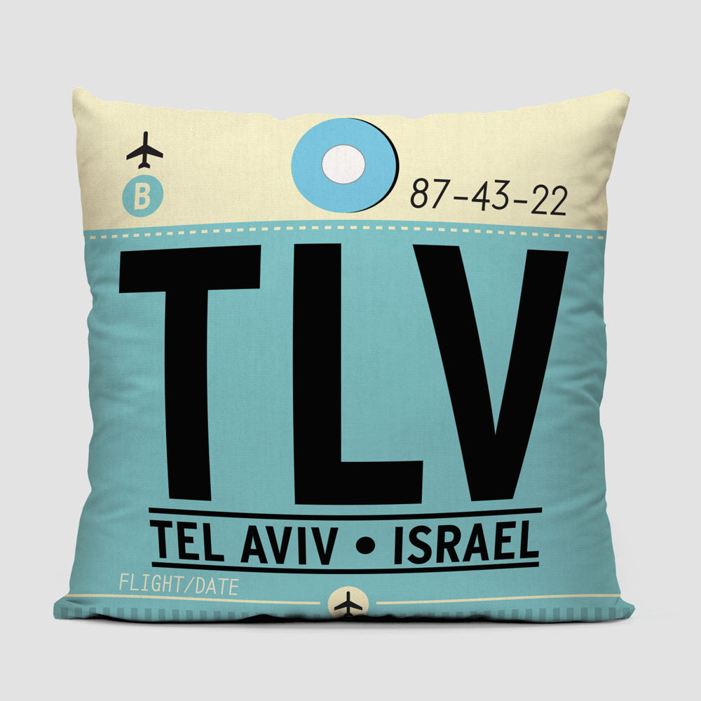 TLV - Throw Pillow - Airportag