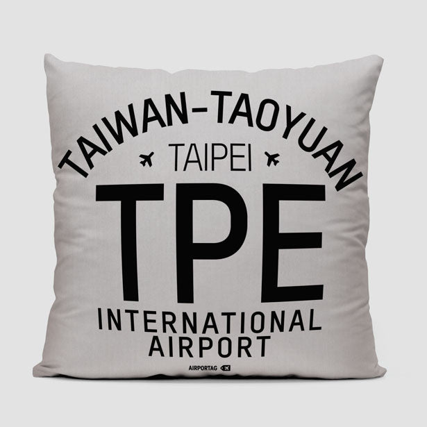 TPE Letters - Throw Pillow - Airportag