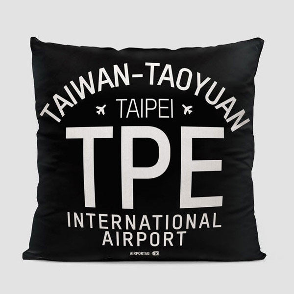 TPE Letters - Throw Pillow - Airportag