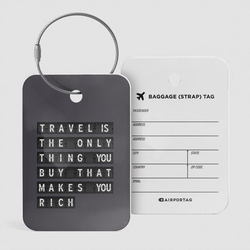 Travel is - Flight Board - Luggage Tag