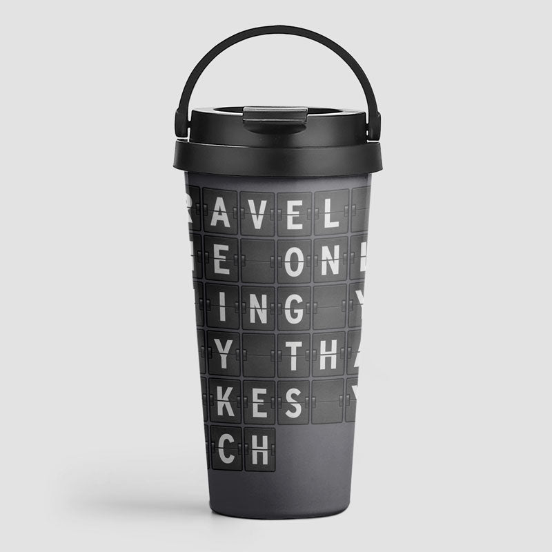Travel is - Flight Board - Travel Mug