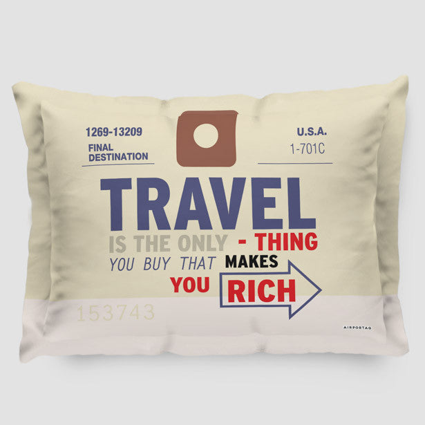 Travel is - Old Tag - Pillow Sham - Airportag