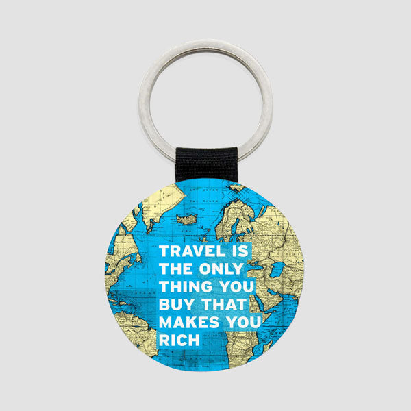 Travel is - World Map - Round Keychain