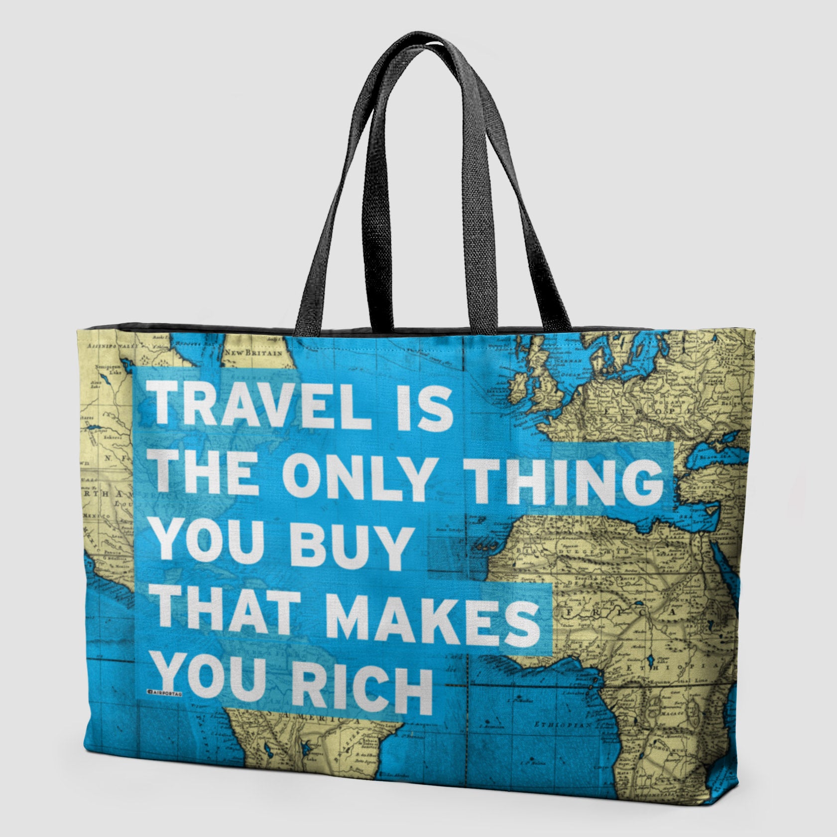 Travel Is - World Map - Weekender Bag - Airportag
