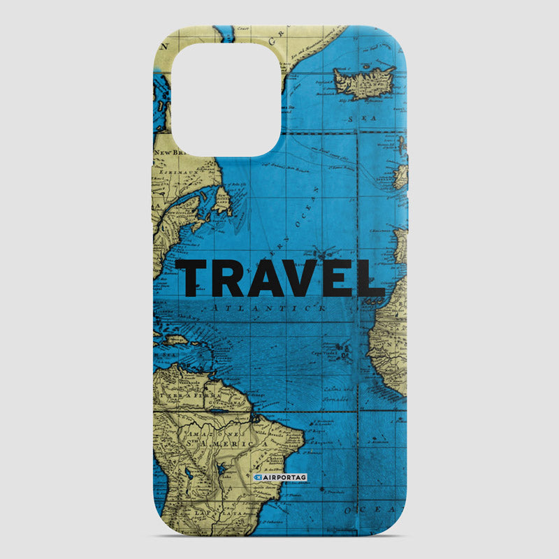 Travel - World Map - Phone Case