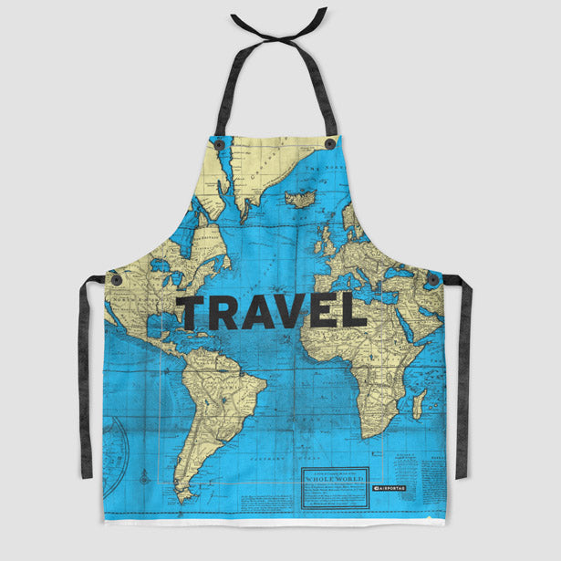 Travel - World Map - Kitchen Apron - Airportag