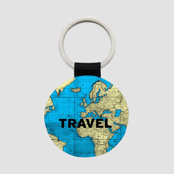 Travel - World Map - Round Keychain