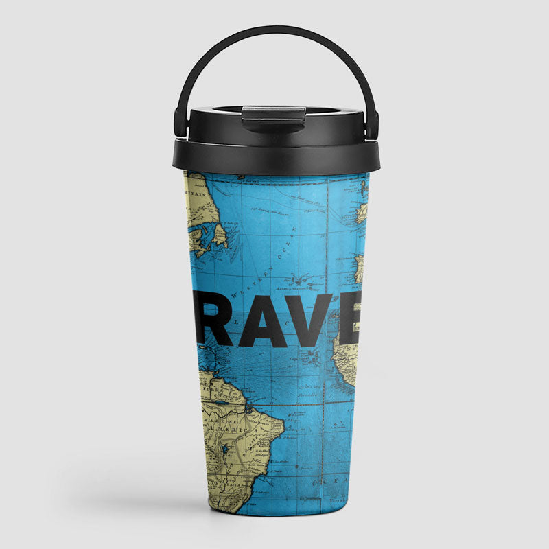 Travel - World Map - Travel Mug