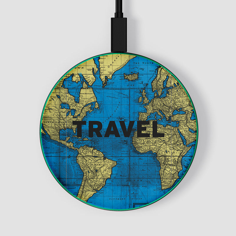 Travel - World Map - Wireless Charger